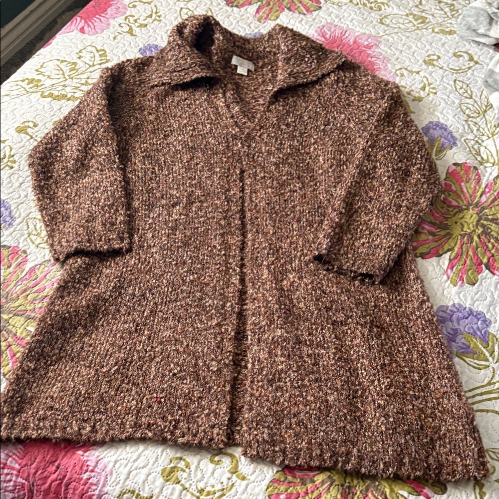 Christopher & Banks Brown Multi-Tone Knit Cardigan